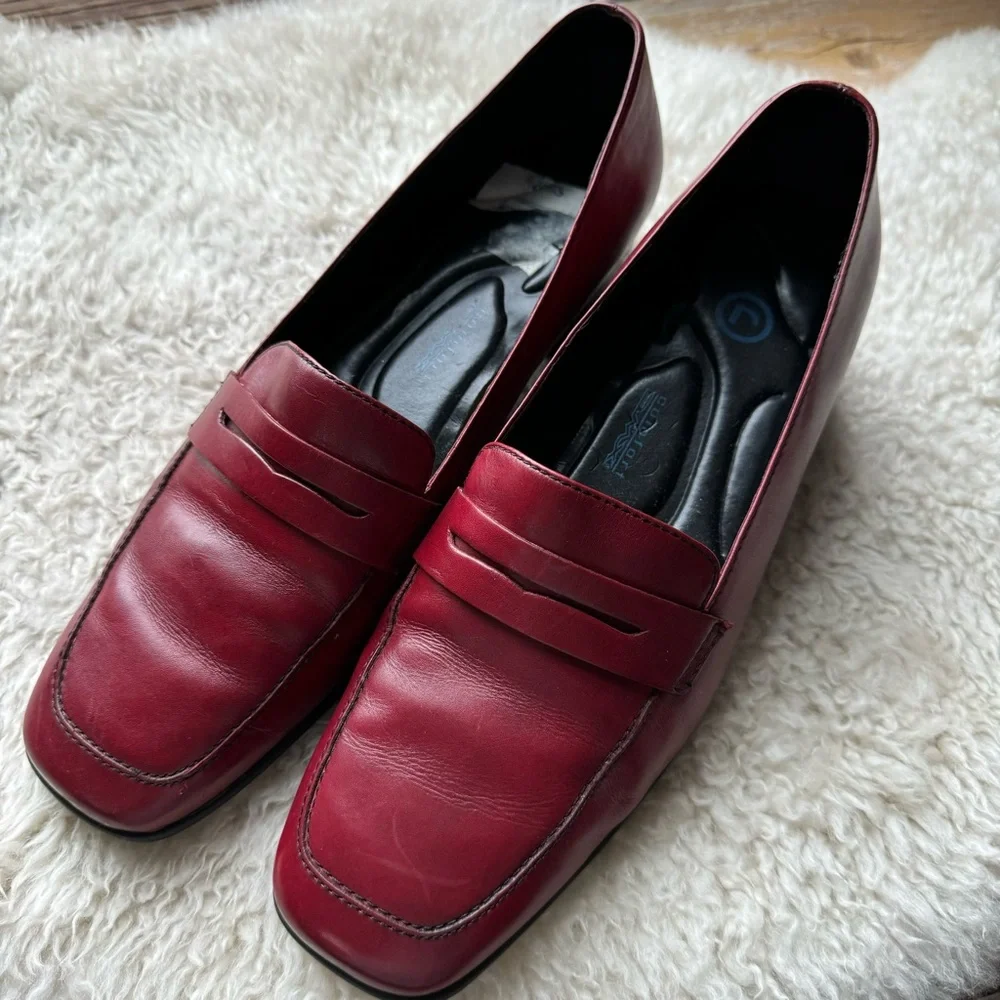 Rockport Burgundy Leather Penny Loafers - Picture 10 of 10